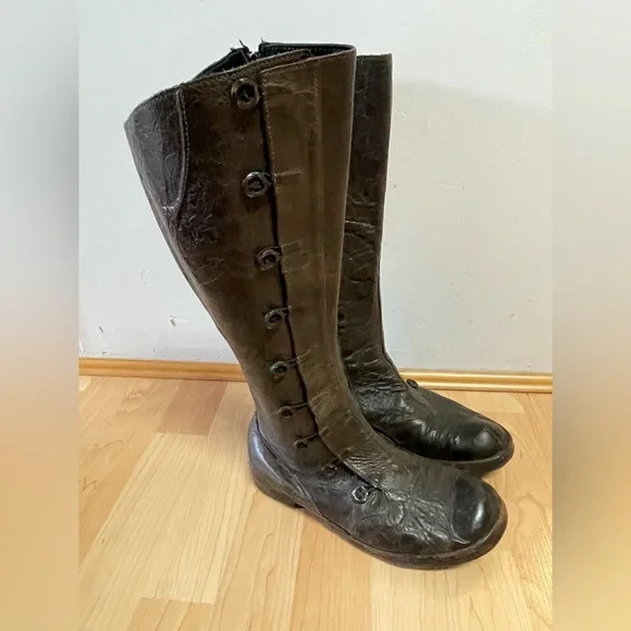 Womens CYDWOQ Handcrafted Vintage Brown Leather Boots Size 37.5/US 7.5 - Picture 3 of 10